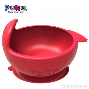 Baby Feeding Suction Bowl - Silicone Training Tableware for Children 6 Months and up (Red) - B07DL3J1CM